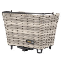 Super flot fletkurv med plastikbund fra Atran Velo. Kurven har AVS-system som gør det meget nemt at tage kurven af, og sætte på cyklen igen.