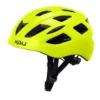 Kali Central cykelhjelm til pendlere i gul – sideprofil med ventilationshuller og baglygte