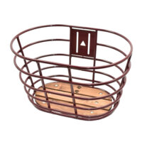 Cykelkurv Alu 28" Bordeaux mørk træbund & udstyr