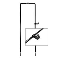 U-stiver, sort 28" m/lygtebeslag ø9x410mm