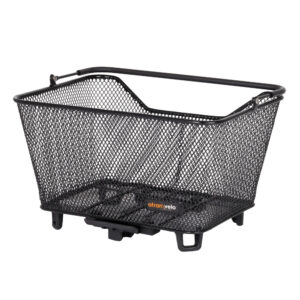 Atran Velo Daily S cykelkurv med AVS-system. En god robust cykelkurv med trådnet, med plads til både små og store ting. Kurvens volume er på 16 Liter.