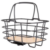 Smart cykelkurv fra Atran Velo med bambus bund - Duo L med AVS-system. Kurvens volume er på 27 liter og max vægt er på 10 kg.