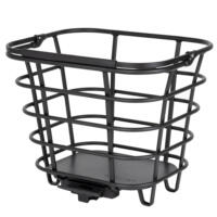 Flot cykelkurv fra Atran Velo. En god og robust cykelkurv af aluminium med en sort plastik bund. Nem at tage af og sætte på cyklen igen, på grund af det smarte AVS-system. Kurvens volume er på 23 Liter og max vægt er 10 kg.