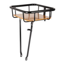 Frontlad Cargo Jumbo Basket fra Atran Velo. Robust og meget god til at transportere lidt tungere ting. Frontladet er lavet i aluminium og med en flot bambus bund.