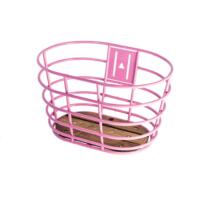 Cykelkurv Alu 28" lys lilla, m/træbund & tilbehør