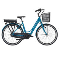 Elcykel E-Fly Nova Max IV N7 Ocean med centermotor og frontkurv