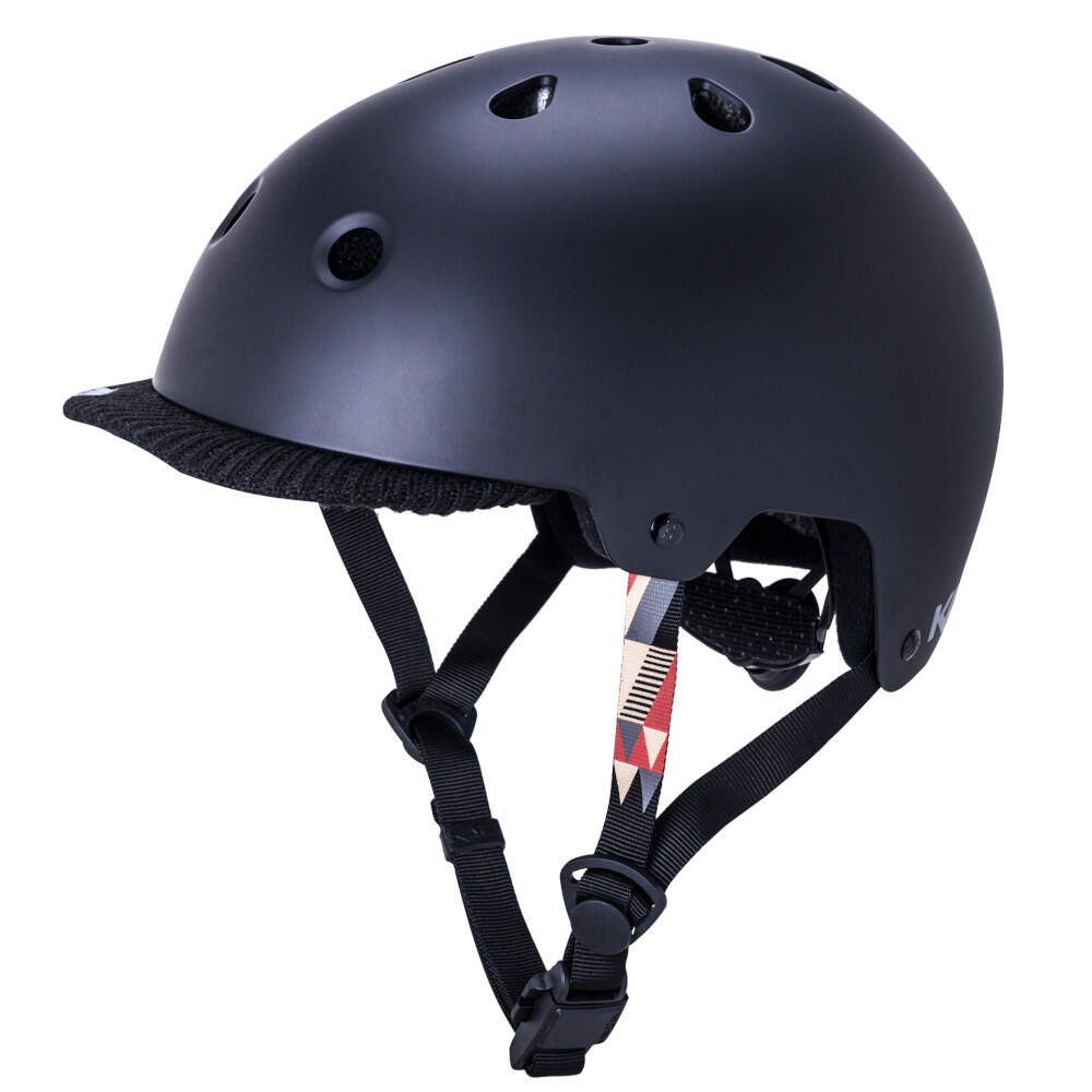 Stilren cykelhjelm i mat sort. Smart udtryk, udluftning og masser af sikkerhed til cyklisten