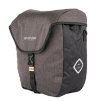 Smart sidetaske til bagagebærer på elcykel. Denne cykeltaske er en del af Atran Velo Avs Systemet og er i gråt, vand og vindafvisende stof