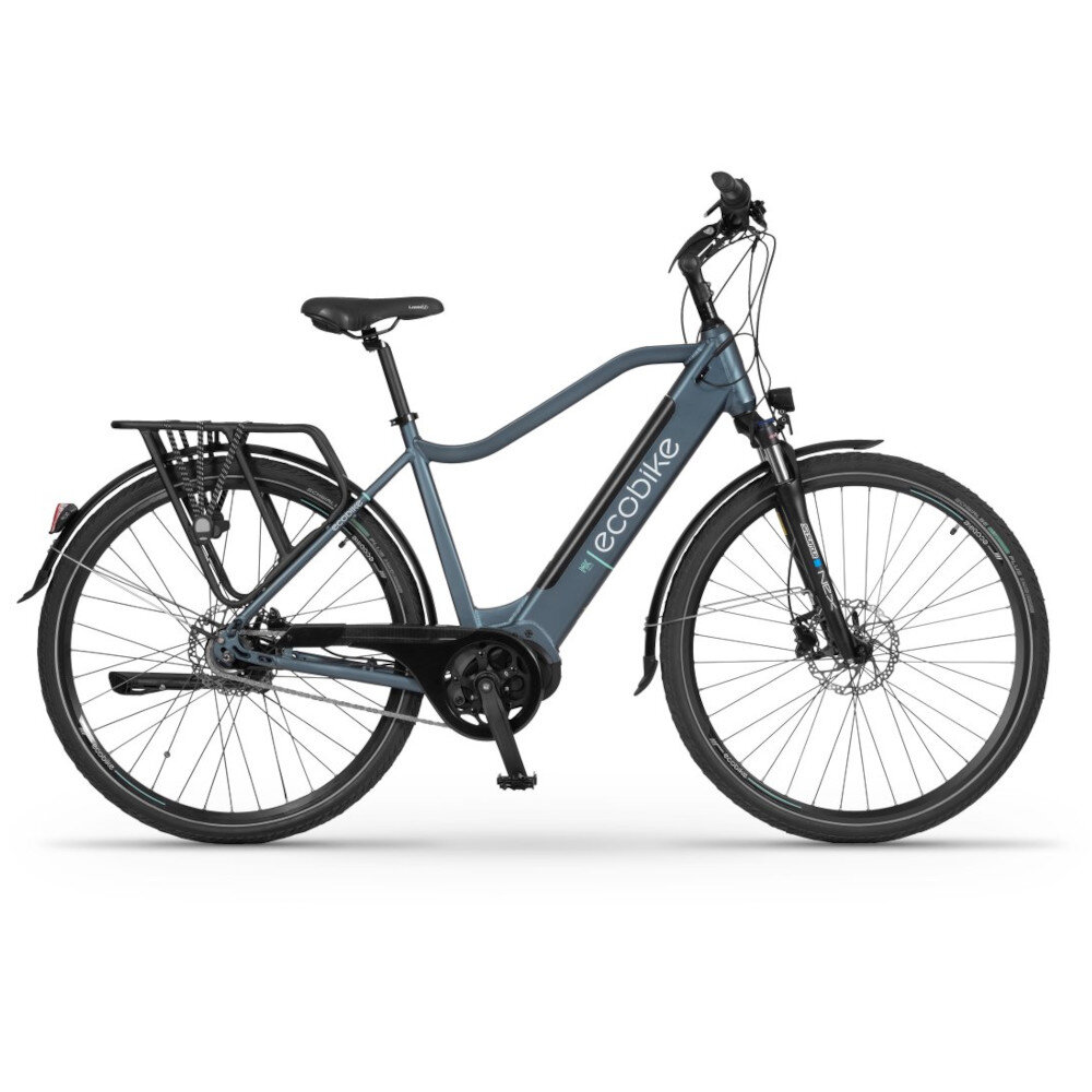 Blå Ecobike elcykel med centermotor