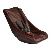 Babyindsats til spædbørn til ladykel. Udført i brun læder