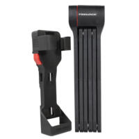 Smarrt foldelås til cykler. Foldelåsen på 1 meter kan nemt foldes sammen og klikkes i det tilhørende hylster, som kan monteres på cyklen. 100 cm sikkerhed mod cykeltyve