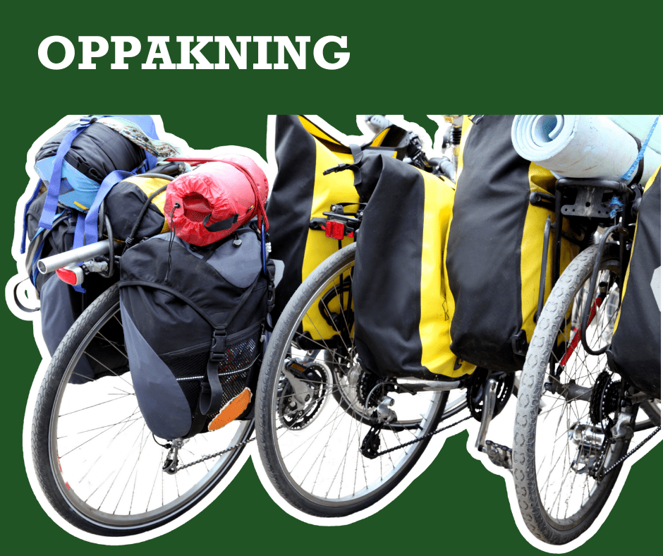 Oppakning til cykelferien
