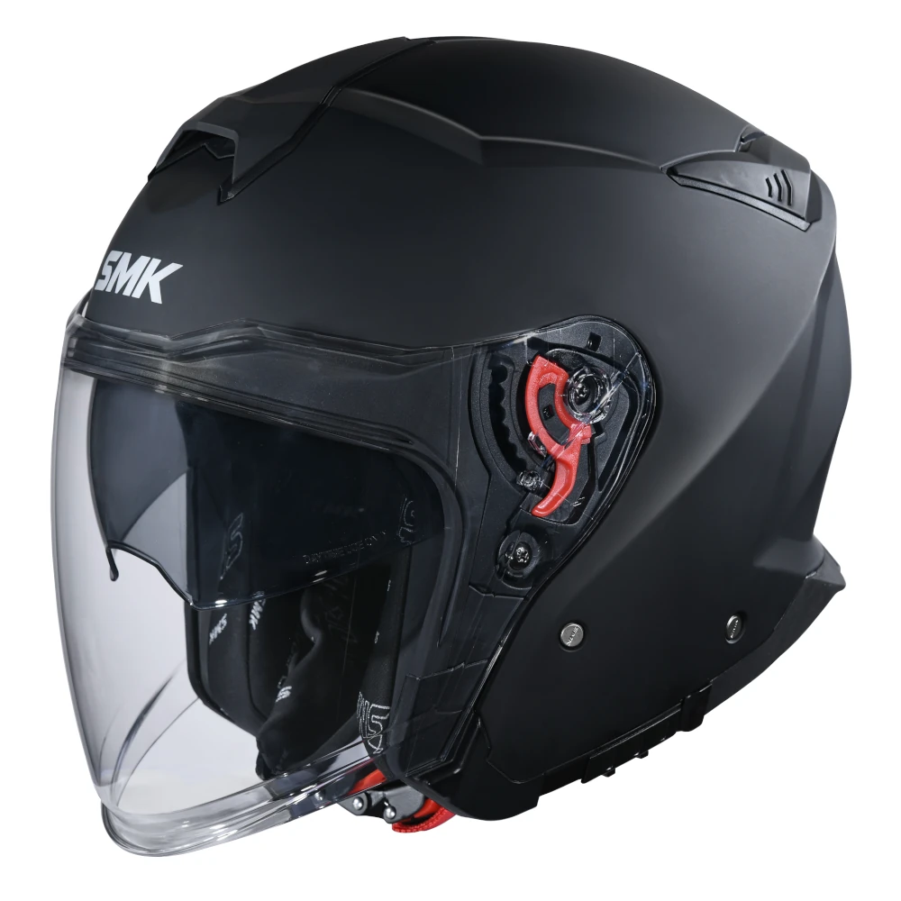 SMK GTJ Matsort Scooterhjelm m. Solvisir.