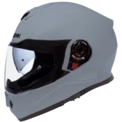 SMK Twister i mat grå kombinerer moderne look med smart solvisir og fuld komfort – perfekt til både bykørsel og lange ture.