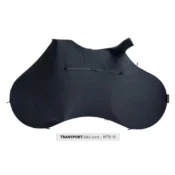 Sort DS Covers TRANSPORT cykelcover til mountainbike eller racercykel, vist på hvid baggrund.