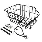 Sort Mixbike Lunaris cykelkurv i aluminium monteret på bagagebærer