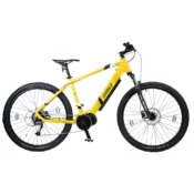 Scrambler 1C 27.5 tommer el-mountainbike i gul med promovec centermotor