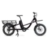 Humber Flex LT elcykel i lilla med baghjulsmotor, Promovec 250W motor, AVS+ bagagebærere og 20 x 3.0” dæk på hvid baggrund.