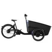 Humber Dynamic Cargo 3 Generation 1 sort 3-hjulet el ladcykel med centermotor og frontkasse til børn