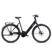 Batribike PRO E2 CD elcykel med centermotor i Blackberry Wine med integreret batteri og bagagebærer