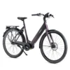 Batribike PRO E2 CD elcykel i Blackberry Wine set skråt fra siden med centermotor og integreret batteri