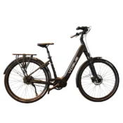 Elcykel Vogue Pantheon med centermotor og remtræk i mat sort med integreret batteri