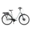 Batribike Pro E3 elcykel i Mineral Grey med lav indstigning, forhjulsmotor og bagagebærer