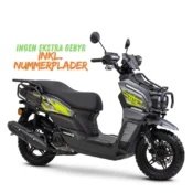 ROMET TANK 50 Matt Grey scooter i matgrå farve med sporty design og robuste detaljer set fra siden.