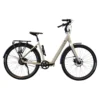 Vogue Motion Plus elcykel i Mat Fashion Grey med remtræk, automatgear og Bafang baghjulsmotor.