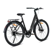 Vogue Motion Plus elcykel i mat sort med automatgear, remtræk og Bafang baghjulsmotor.