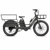 Elcykel Vogue Wonder Matsort longtail elcykel med lang bagagebærer og frontkurv til børn og indkøb