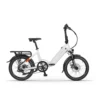 Ecobike Rhino Arctic White el foldecykel med baghjulsmotor, integreret batteri og foldbart design til camping, ferie og bykørsel.