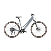Batribike Tour L elcykel med lav indstigning, Promovec baghjulsmotor og integreret batteri i grå farve