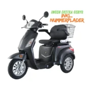 Motocr E-Life Trike Matsort 3 hjulet el scooter med komfortsæde, tre hjul og moderne scooterdesign.